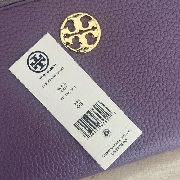 Tory Burch Handbags - New Tory Burch CHELSEA WRISTLET reprice for each
Only purple available